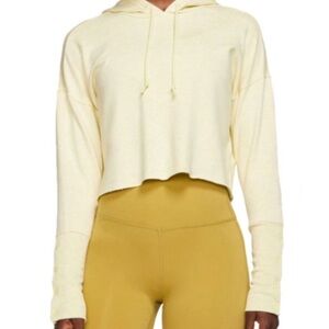 Nike Yoga Cropped Hoodie Women’s size Small Limelight Yellow
